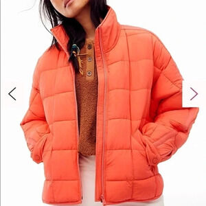 NWT Free People Pippa Packable Puffer Jacket FP Movement Orange Large